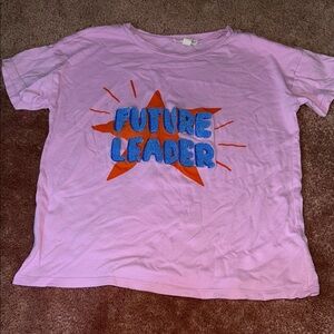 Tucker + Tate Pink Tee with Orange Star and Blue Text